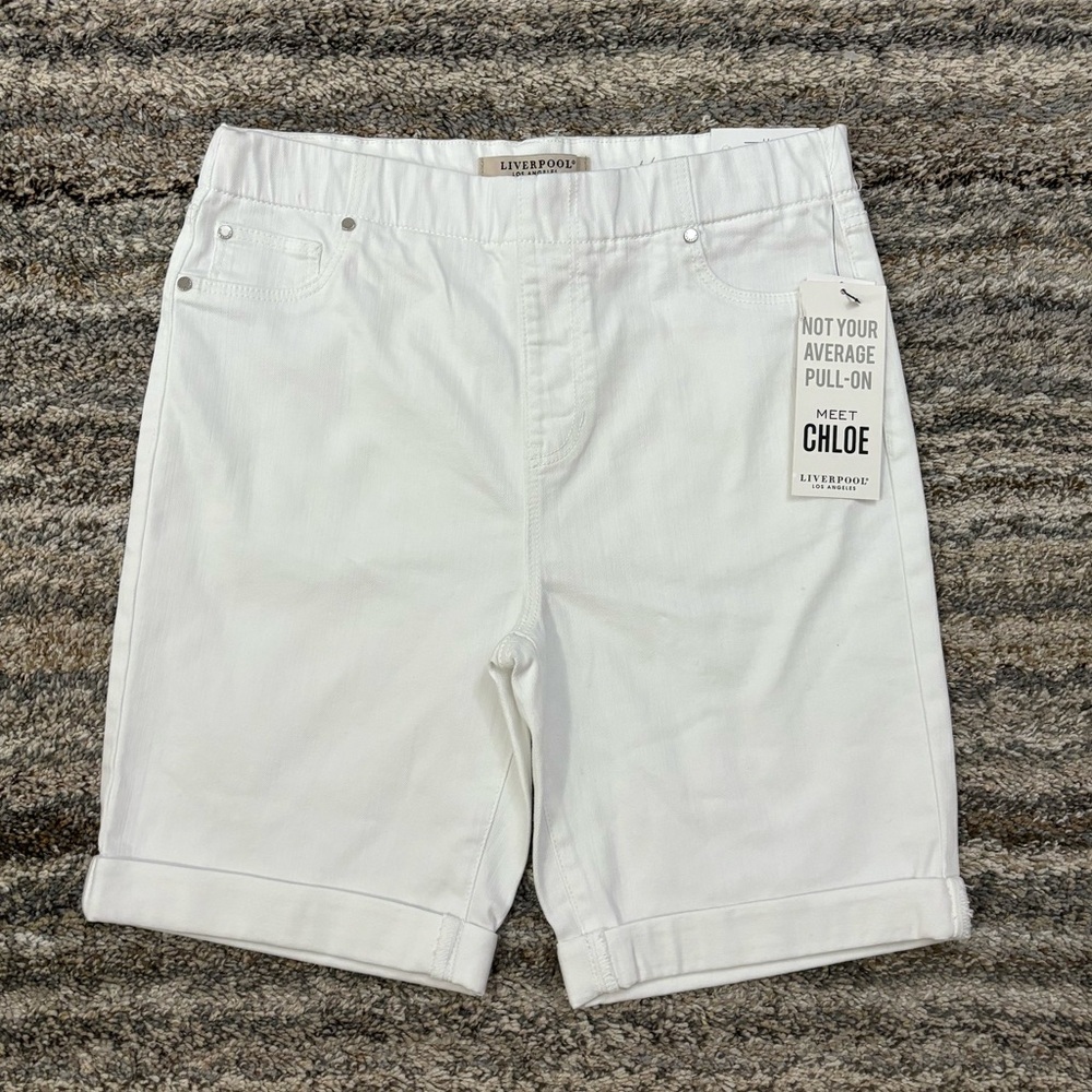 Liverpool Chloe Pull-On Bermuda Shorts Sz 6/28 NWT | Liverpool Denim Shorts NWT*